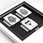 Personalised Mr And Mr Wedding Gift Lion Playing Cards Frame, thumbnail 5 of 9