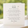 For Dad On My Wedding Day Personalised Card, thumbnail 4 of 6