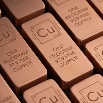 1kg Solid Copper Bullion Bar, 99.% Pure Fine Copper, 2 of 5