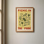 Picnic Print | Picnic In The Park | Kitchen Wall Art | Retro Mid Century Summer Poster, thumbnail 3 of 7