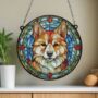 Shiba Inu Stained Glass Effect Suncatcher, thumbnail 4 of 6