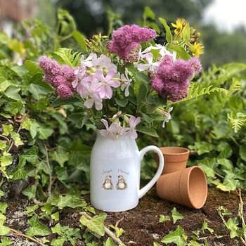 Personalised Penguins Wedding Or Anniversary Gift Jug, 2 of 2