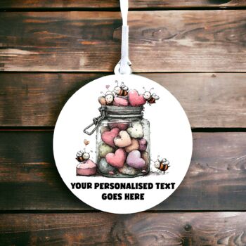 Personalised Whimsical Valentine Anniversary Love Hanging Decoration, 9 of 10