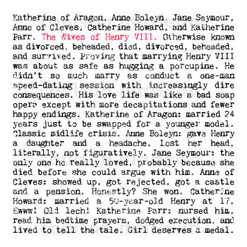 Six Wives Of Henry Viii Gift Print, 2 of 9