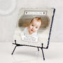Hello Little One New Baby Gift Personalised Rock Photo Slate, thumbnail 1 of 6