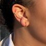 Sterling Silver Sunbeam Hoop Earrings, thumbnail 4 of 10