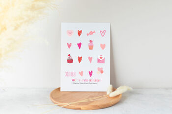 Personalised Hugs And Kisses Valentines Card, 2 of 2