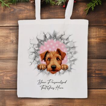 Personalised Christmas Irish Terrier Break Through, 7 of 10