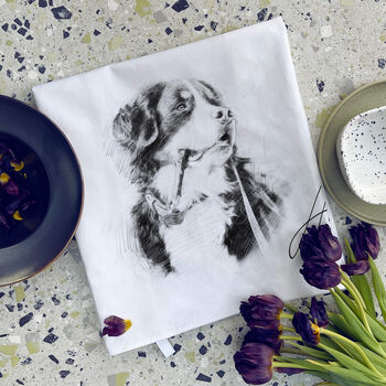 Personalised Your Dog Photo Portrait Tea Towel, 9 of 11