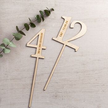 Wooden Table Number Signs, 3 of 5