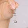 Sterling Silver Lily Of The Valley Dangle Earrings, thumbnail 2 of 10