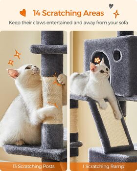 Cat Tree Multi Level Plush Condo Indoor Cats Size L Xxl, 6 of 9