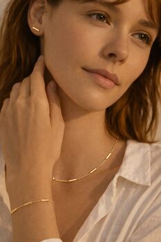 Light Line Bar Chain Bracelet, 2 of 3