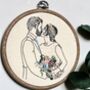 Personalised Hand Embroidered Couples Wedding Portrait, thumbnail 3 of 8