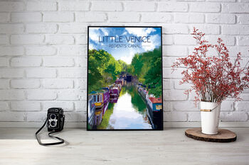 Little Venice Regents Park Travel Poster Art Print, 4 of 6