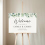 Watercolour Eucalyptus Personalised Wedding Welcome Sign, thumbnail 2 of 4