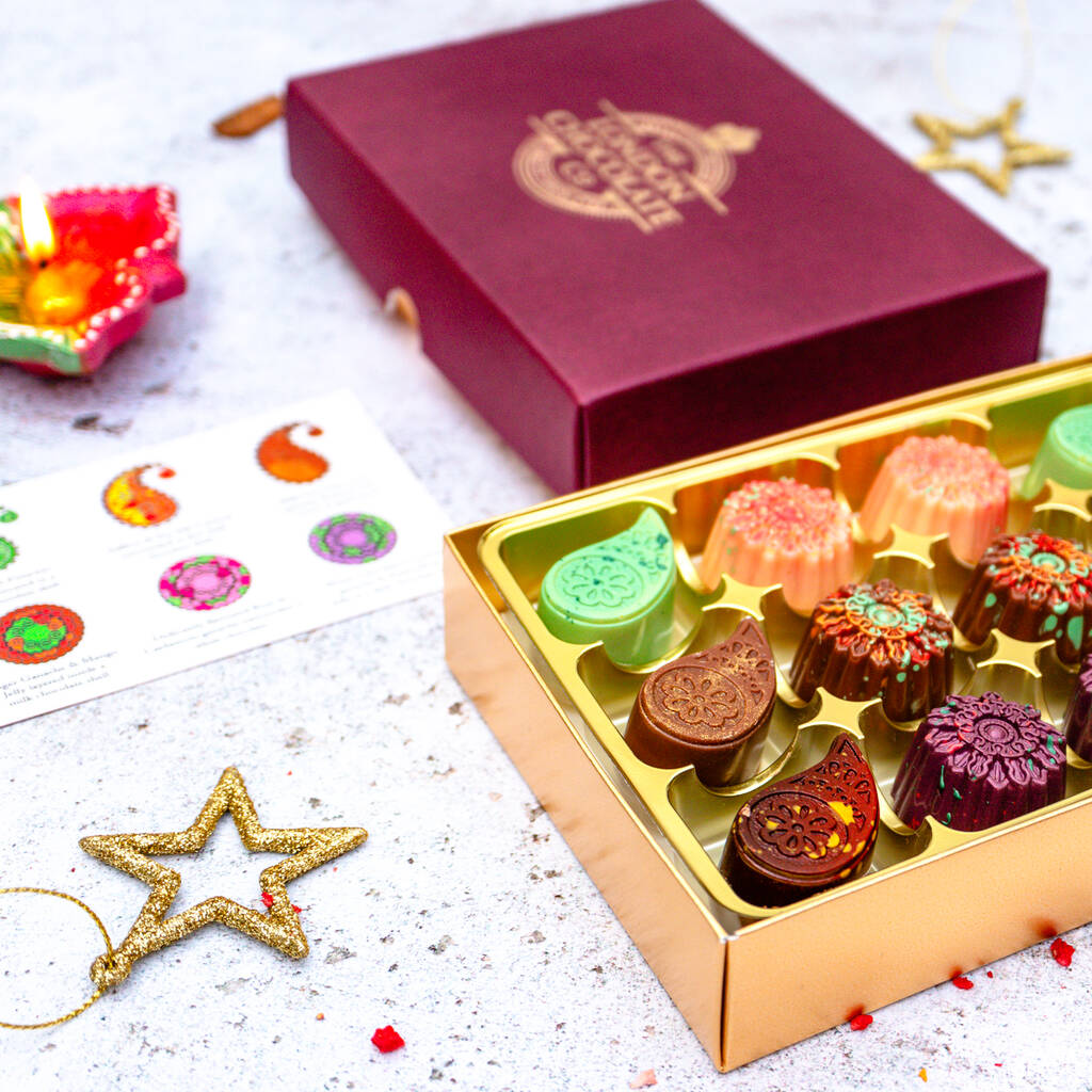 Indian Inspired Diwali Chocolate Gift Box By The London Chocolate Company