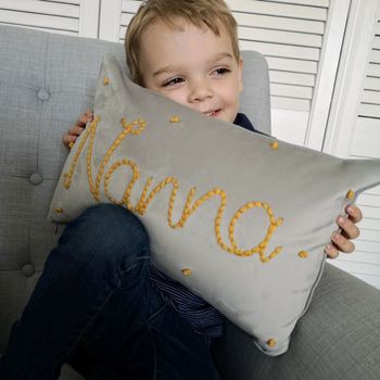 Personalised Grandparent Embroidered Cushion, 4 of 8