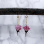 Rose Bud Pressed Flower Silver Or Gold Earrings, thumbnail 11 of 11