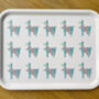 Mistletoe Llama Pattern Large Wooden Tray, thumbnail 1 of 5