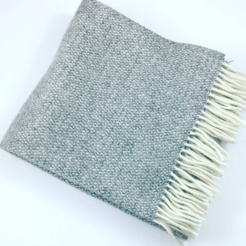 pure wool grey blanket by rockwell & wilde | notonthehighstreet.com