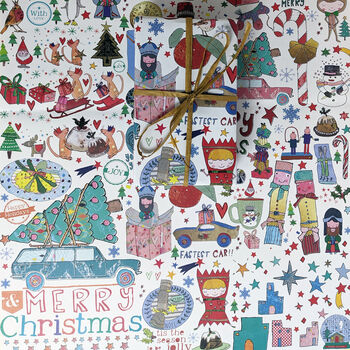 Traditional Christmas Recycled Wrapping Paper, 5 of 5
