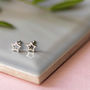 Sterling Silver Star Studs, thumbnail 1 of 4