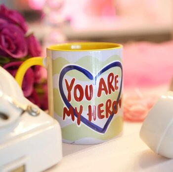 You Are My Hero Valentine Mug – Heartfelt Romantic Gift, 2 of 8