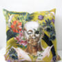 Large Yellow Cushion With Skull Design 'Boto' 60x60cm, thumbnail 1 of 4