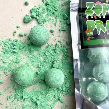Bath Bombs 'Zombie Brains' Apple And Lime Scented, 2 of 2