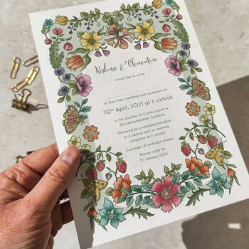 Vintage Floral Wedding Invitation Suite, 11 of 12