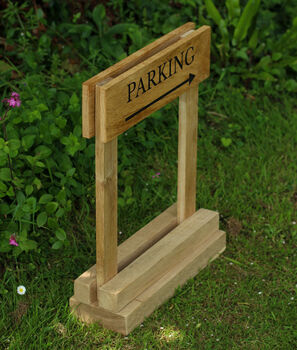 Portable Oak Engraved Sign, 4 of 5