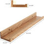 Solid Oak Timber Floating Shelf U Shaped Display Racks, thumbnail 5 of 11
