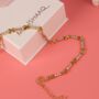 Gemma Xo Crystal Cross Choker Necklace In Gold, thumbnail 1 of 6