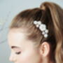 Flower Hoop Wedding Earrings And Comb Set Beth, thumbnail 2 of 11