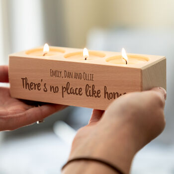 Personalised No Place Like Home Candle Holder Gift, 4 of 5