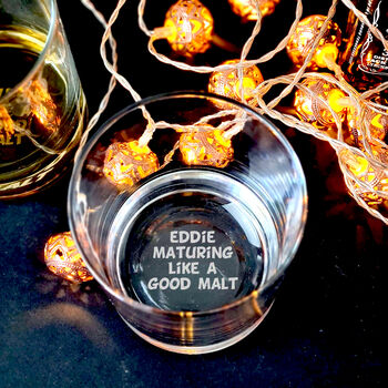 Personalised Engraved Whisky Glass Birthday Gift, 2 of 9