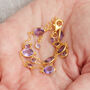 Amethyst Pebble Gold Plated Silver Chain Necklace, thumbnail 6 of 11