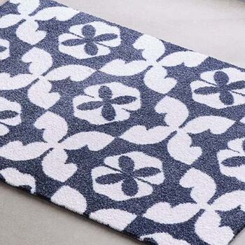 Washable Black And White Tile Doormat, 2 of 2