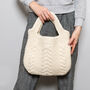Cable Knit Bag Knitting Kit, thumbnail 2 of 6