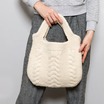 Cable Knit Bag Knitting Kit, 2 of 6