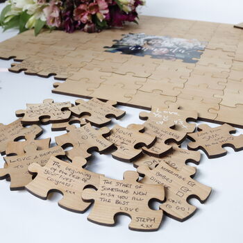 Wedding Day Puzzle Guestbook With Personalised Photo, 10 of 10