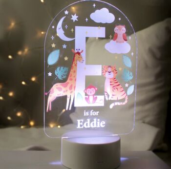 Personalised Animal LED Colour Changing Light, 2 of 5
