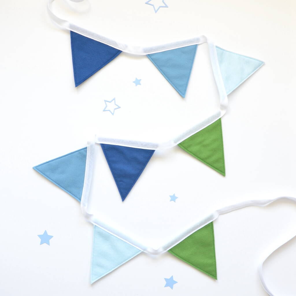 Blue Under The Sea Bunting, 1 of 4