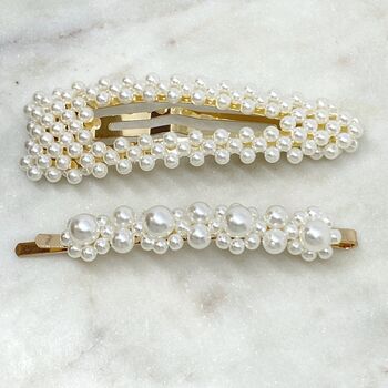 Large Pearl Hair Clip, 4 of 5