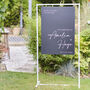 White Metal Entrance Sign Stand, thumbnail 2 of 4