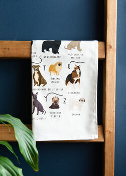 A Z Of Dogs Tea Towel, 3 of 4