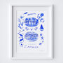 Scenes Of Croatia Blue Tile Inspired Travel Print, thumbnail 11 of 11