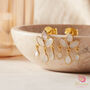 Moonstone Lotus Flower Stud Drop Earrings, thumbnail 4 of 10