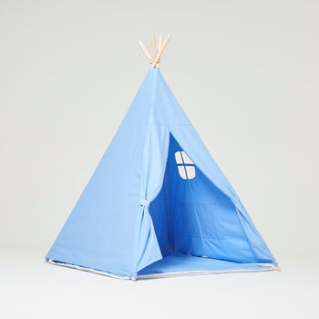Blue Teepee Set With Floor Mat, 2 of 4
